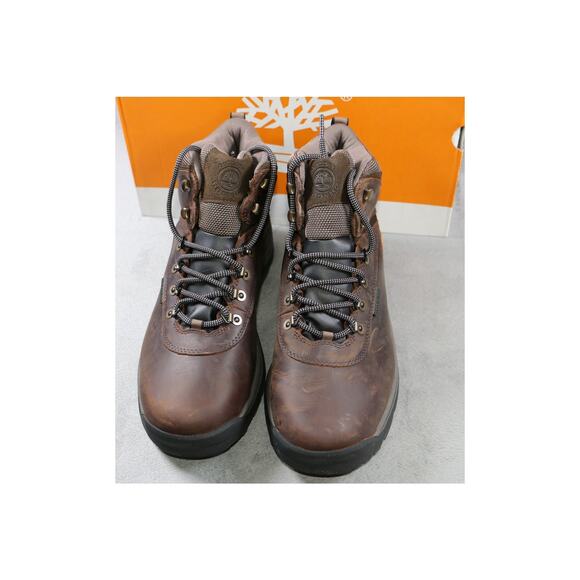 Timberland White Ledge Waterproof Mid Hiker Boots Mens Size 12 Brown Full Grain - Picture 1 of 11